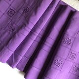 Old linen and cotton sheet iris violet