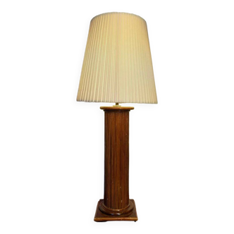 Grande lampe rotin années 60/70