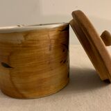 Pot de la Poterie de La Colombe in Vallauris style enamelled sandstone