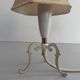 Paire de lampes de chevet du milieu du siècle en laiton et abat-jour en tissu, années 1960, Allemagne