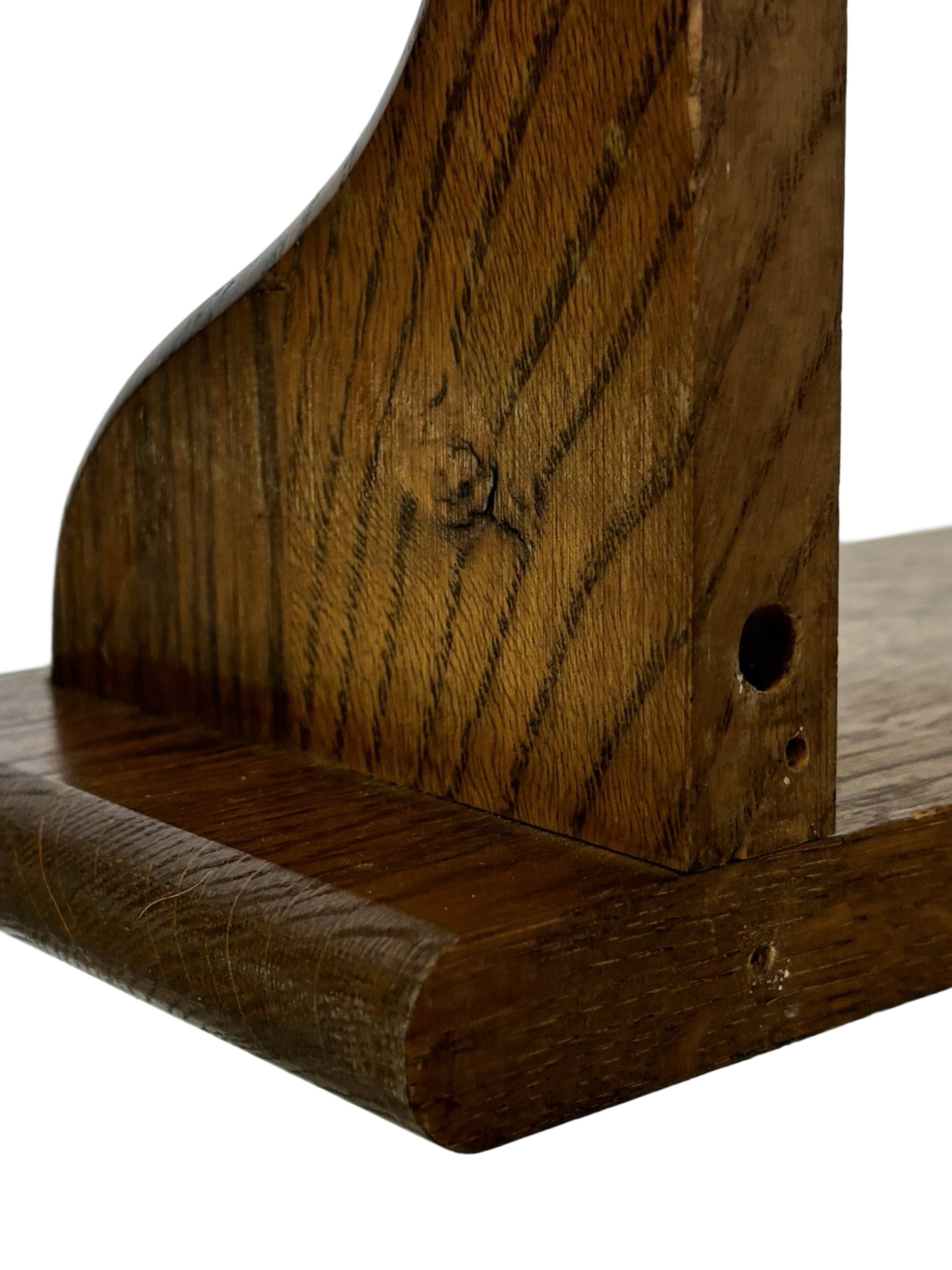 Vintage wall rack book shelf 1970s wood minimalist design