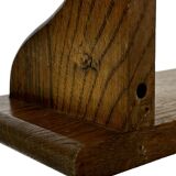 Vintage wall rack book shelf 1970s wood minimalist design