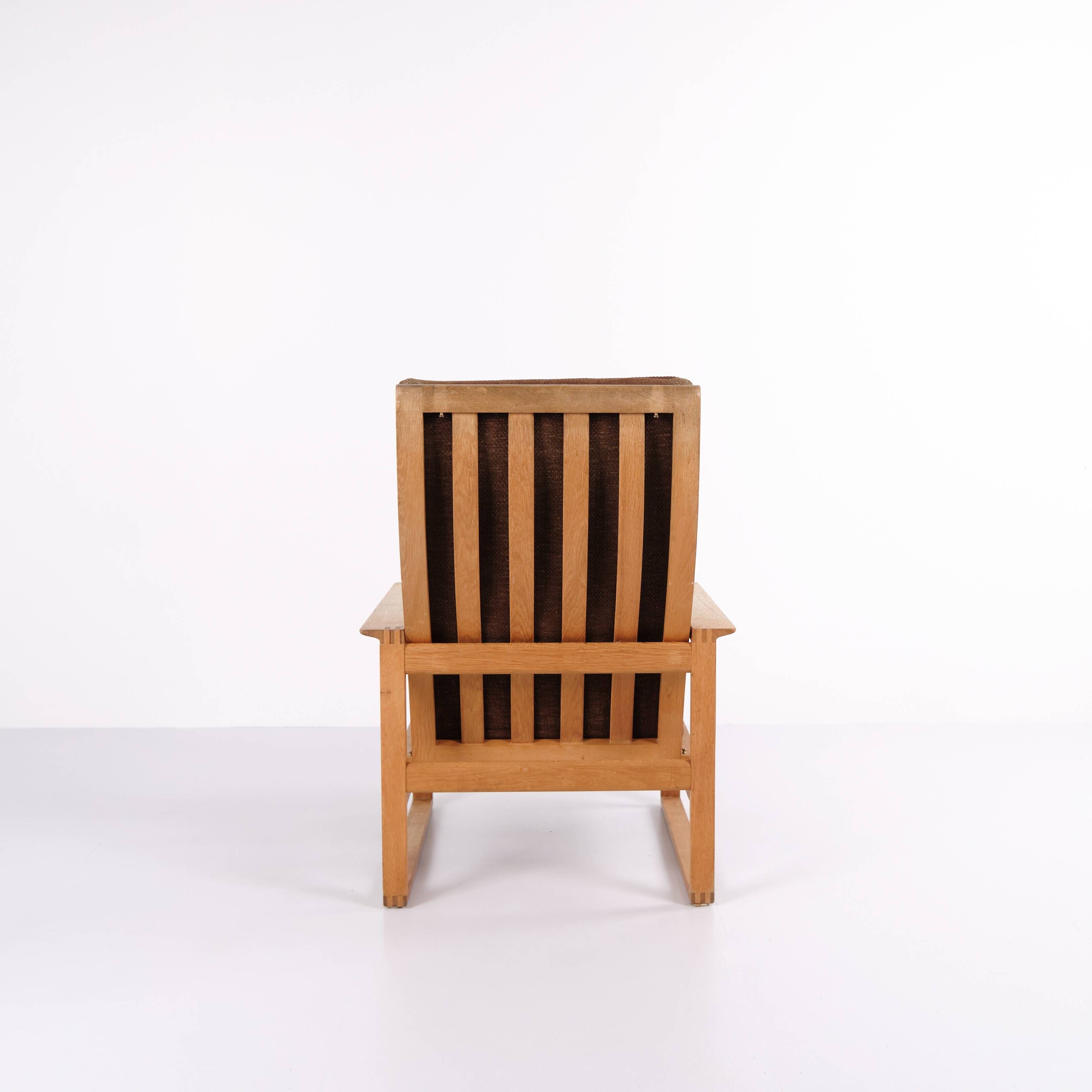 The Sled Chair - Model BM2254 - Oak - Brown cushions - Børge Mogensen - Fredericia Chair Factory