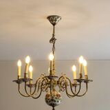 Large Dutch 8-branch chandelier