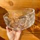 Chiseled crystal salad bowl