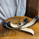 Foldable and deconstructed chandelier, minimalist Swedish design in wood.