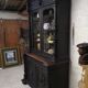 Hunting buffet XIX Louis XIII oak, cabinet curiosity showcase library