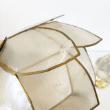 Pair of mother-of-pearl flower sconces