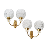 Pair of vintage 1950 wall lamps