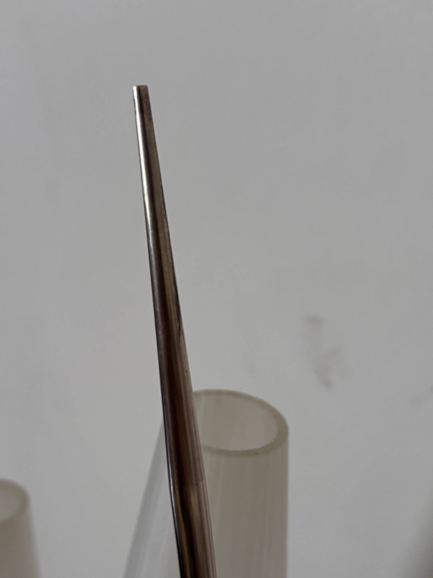 1950s Modernist Floor Lamp with Reading Light, brass and filigree glass.