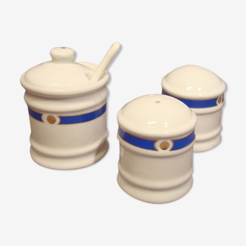 Salt and pepper salt shaker Porcelain Limoges Philippe deshoulieres