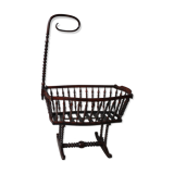 Old mahogany tinted exotic wooden cradle
