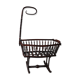 Old mahogany tinted exotic wooden cradle