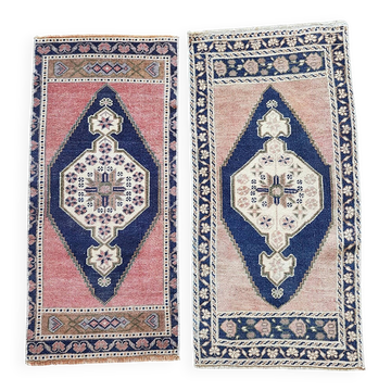 2 tapis turcs vintage faits main