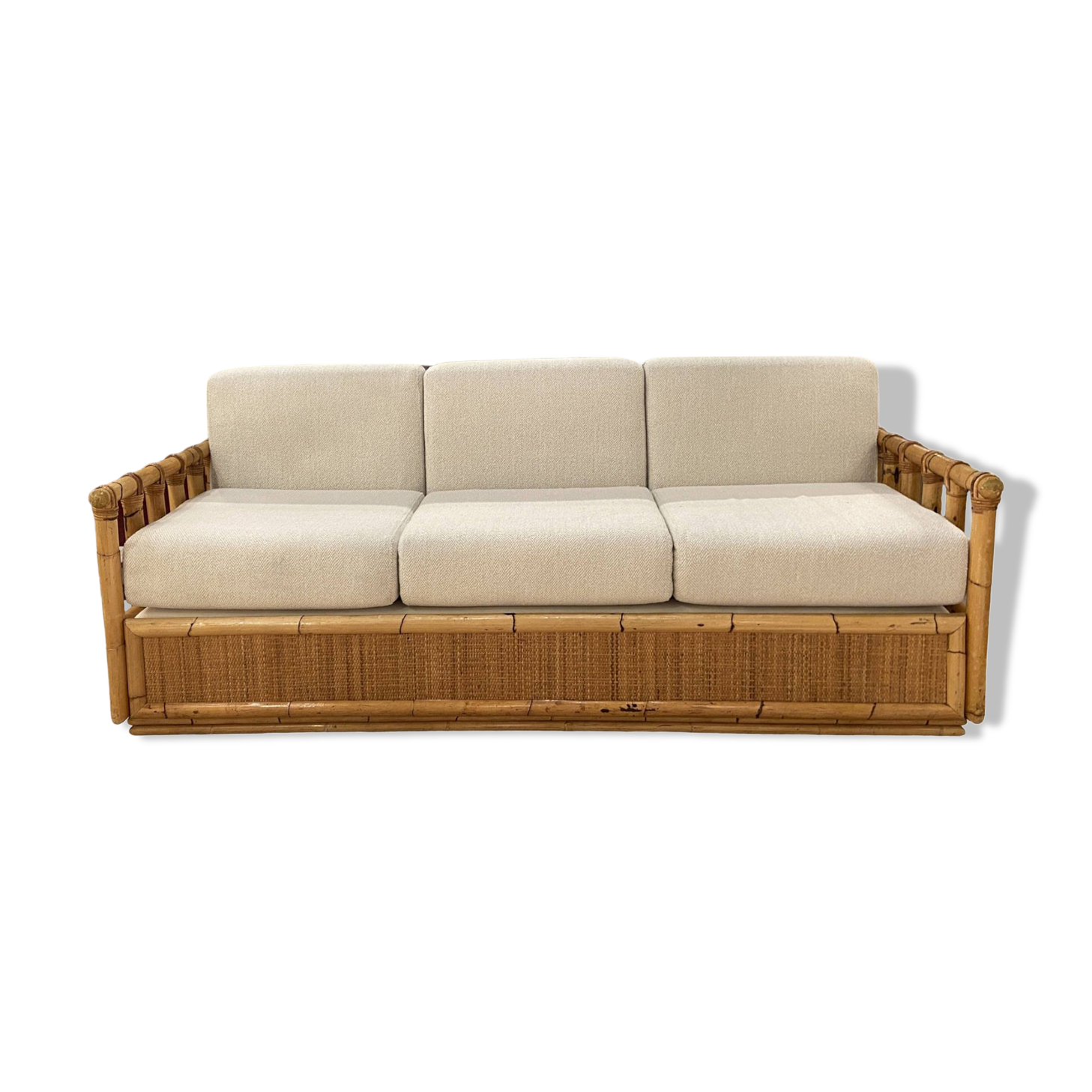 Italian bamboo sofa 1970s