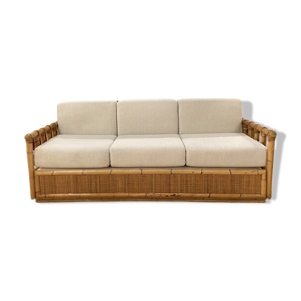 Italian bamboo sofa 1970s