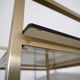 Vintage metal and glass shelf 1970