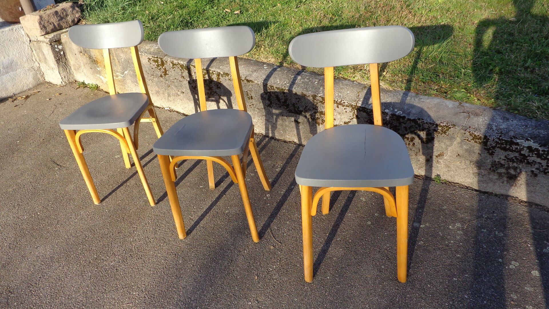 Trio de chaises Luterma banane