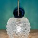 Swan neck vintage globe wall light in moulded glass