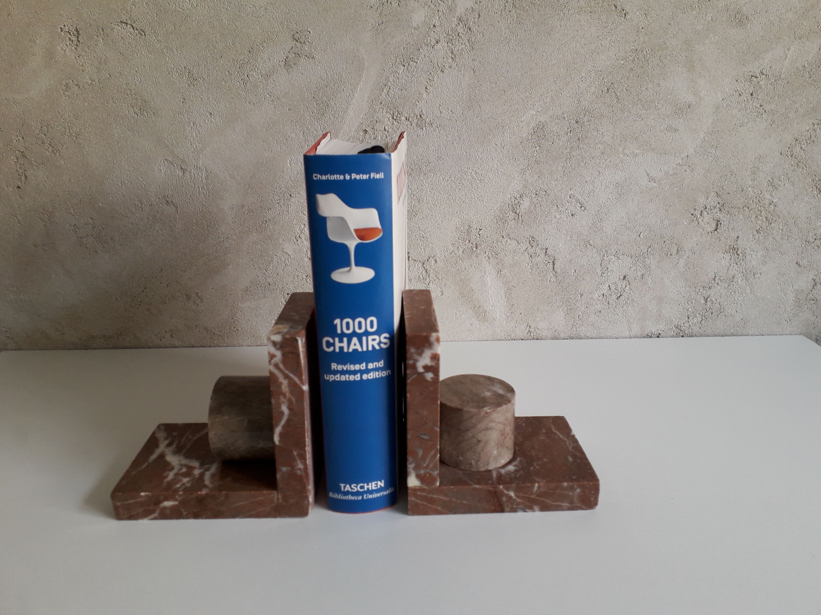 Pair of antique marble bookends