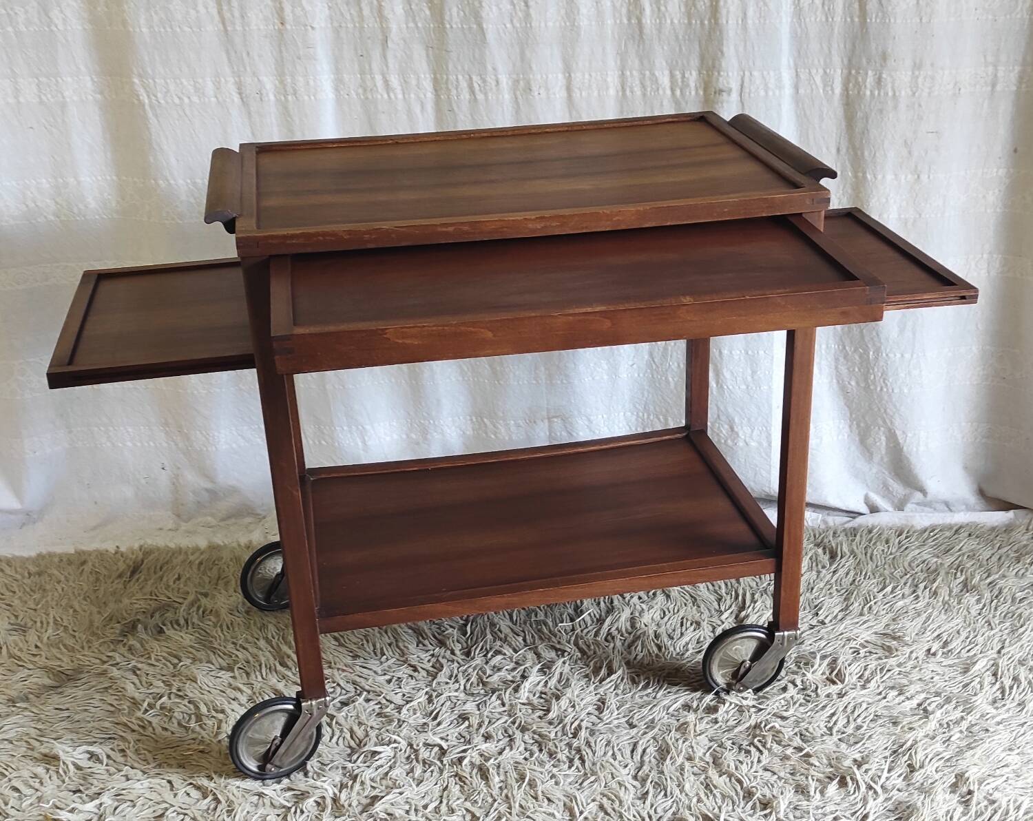 Solid wood server - mid-20th century
