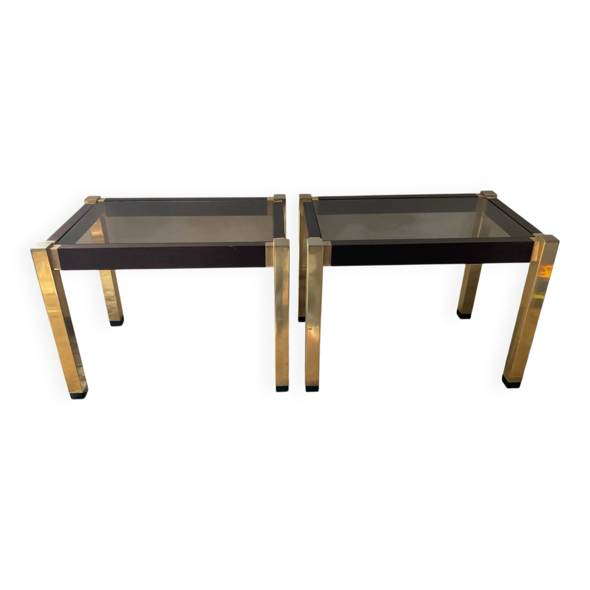 Pair of Hollywood Regency style side tables