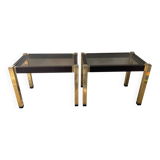 Pair of Hollywood Regency style side tables