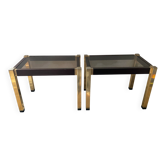 Paire de tables d’appoint style Hollywood Regency