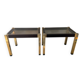 Pair of Hollywood Regency style side tables