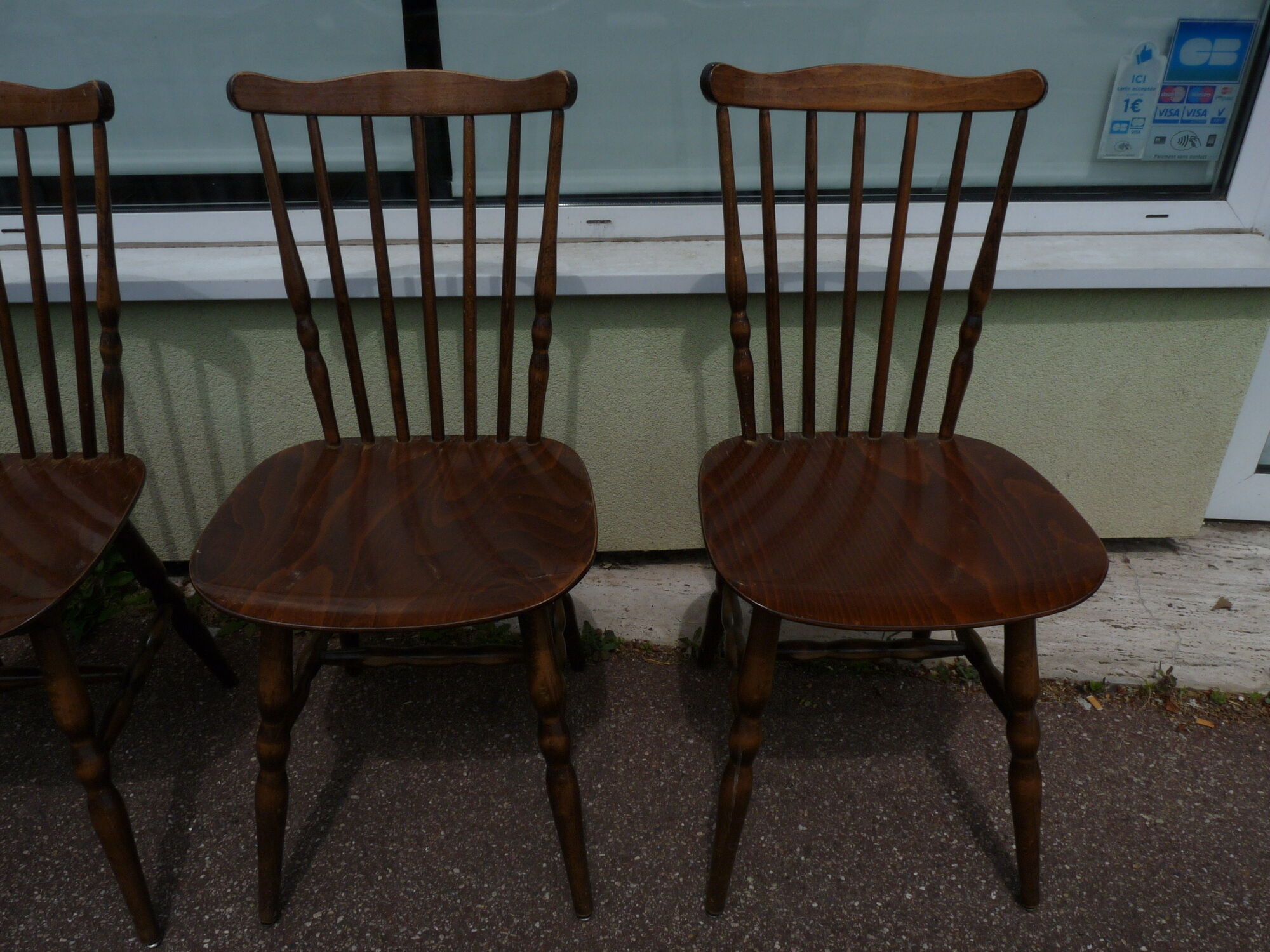 Lot of 4 bistro chairs Baumann - wood