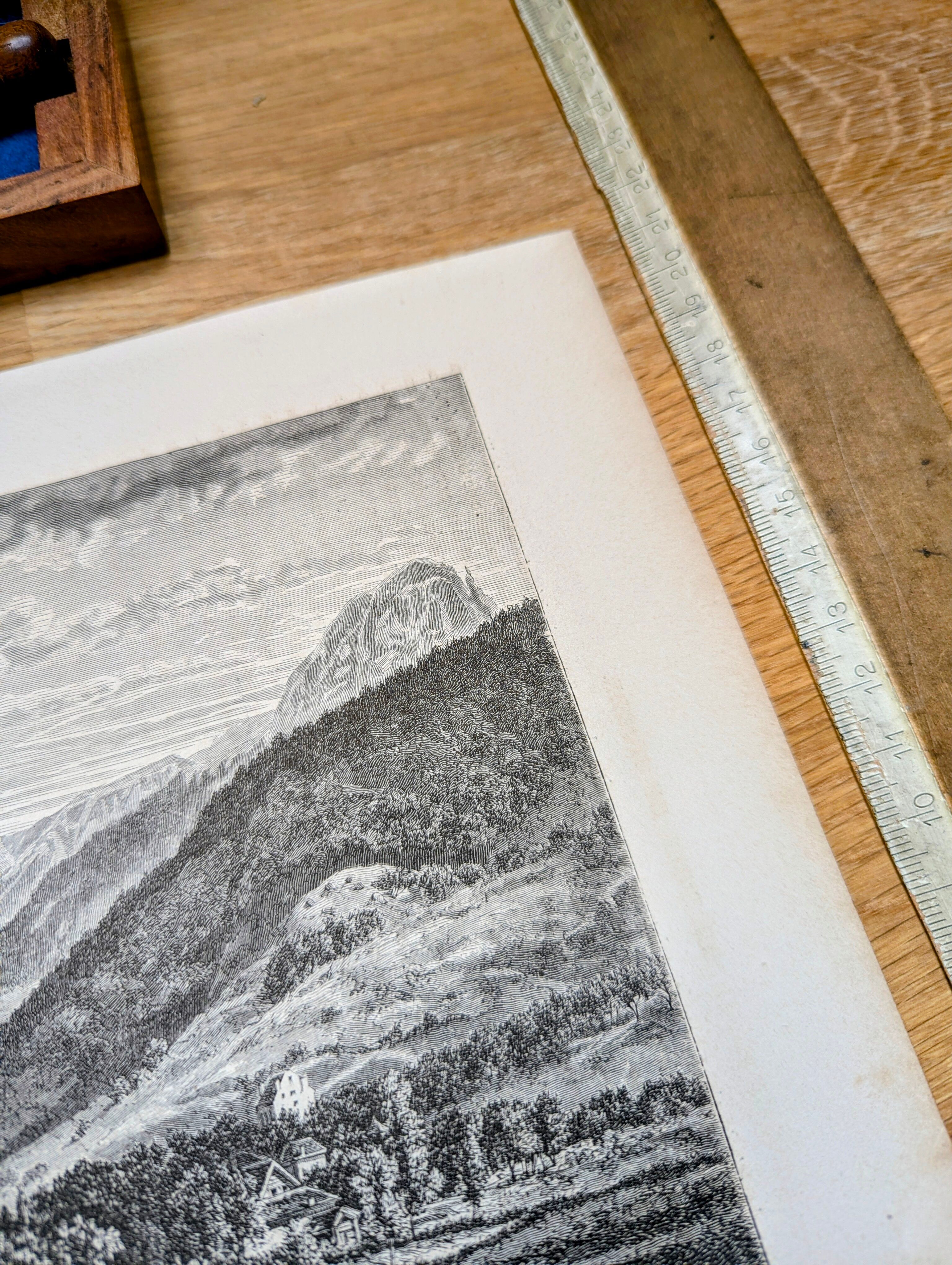 The valley of Mont-Dore. Printed illustration from 1866.