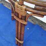 Half-moon bamboo console