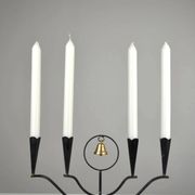 Four-Candle Candelabra with Brass Bell — Ystad-Metall, Sweden, 1950s