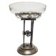 Art Deco Polish silver crystal bowl on stand, 1930s