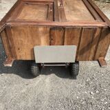 Vintage Parisian pine cabinet.