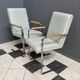 Unique Chrome and grey leather chairs made on demand 1980s