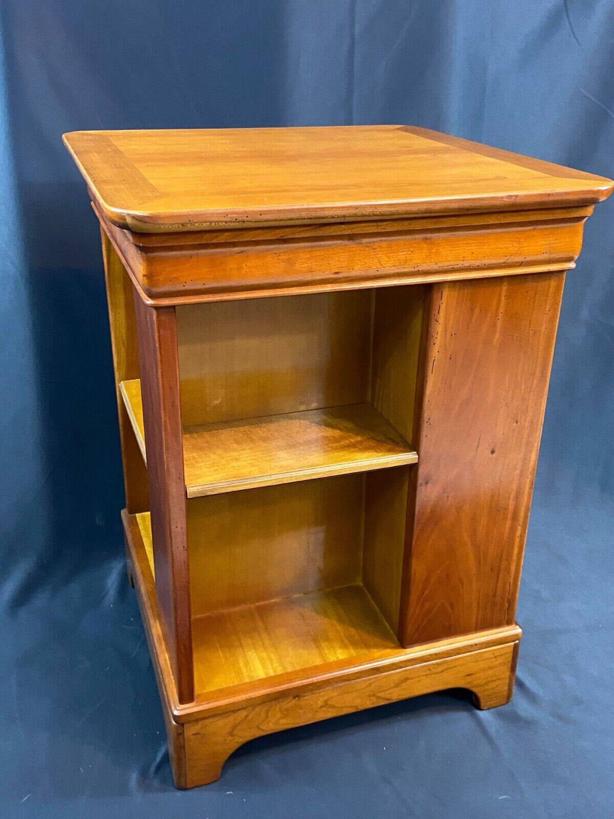 Louis-Philippe style solid cherry revolving bookcase