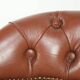 Set of 2 swivel cowhide English style chesterfield office chairs