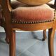 Paire de chaises médaillon style Louis Philippe en velours rose