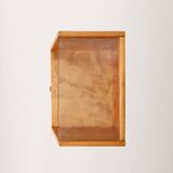 Vintage scandinavian bedside table in birch burl