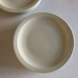 Set of 10 Havilland ivory modernist dessert plates 1960