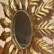 Sunflower sun mirror design 50 in gilded metal