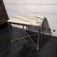 1960s brass and marble side table