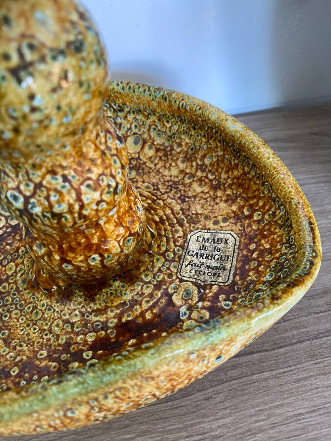 Enamel hand candle holder