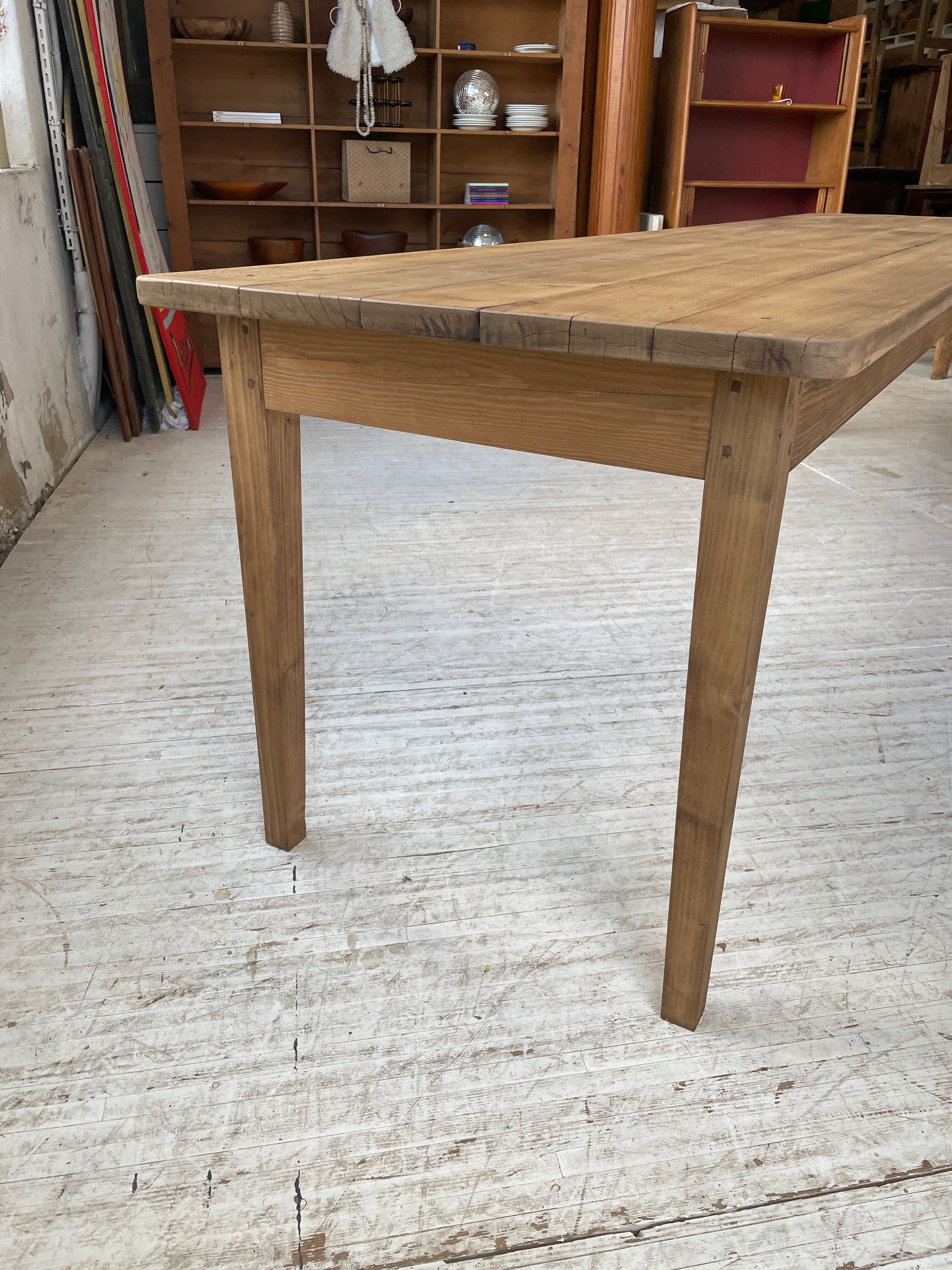 XL farmhouse table in beech and pine 3m