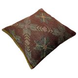 Vintage turkish kilim cushion cover , 55 x 55 cm
