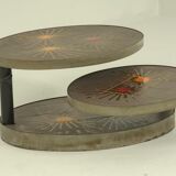 Metal and ceramic coffee table Vallauris
