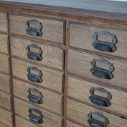 Antique French oak filing / apothecary cabinet by Chouanard, ca 1910