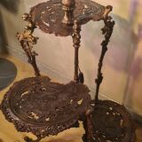 cast iron street lamp ornate side table with 3-tier support Hollywood