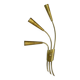 rare minimalist 53cm Brass Stilnovo Style Theatre Wall Light Sconce, Italy 1950s